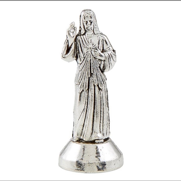 New Divine Mercy 2 inch Catholic Metal Statue With Magnetic Base. - Picture 1 of 1